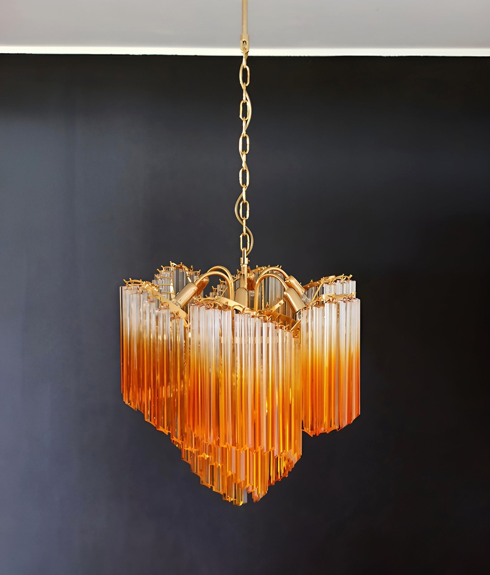 Evmararae Gradient Glass Chandelier-Neutral Decor