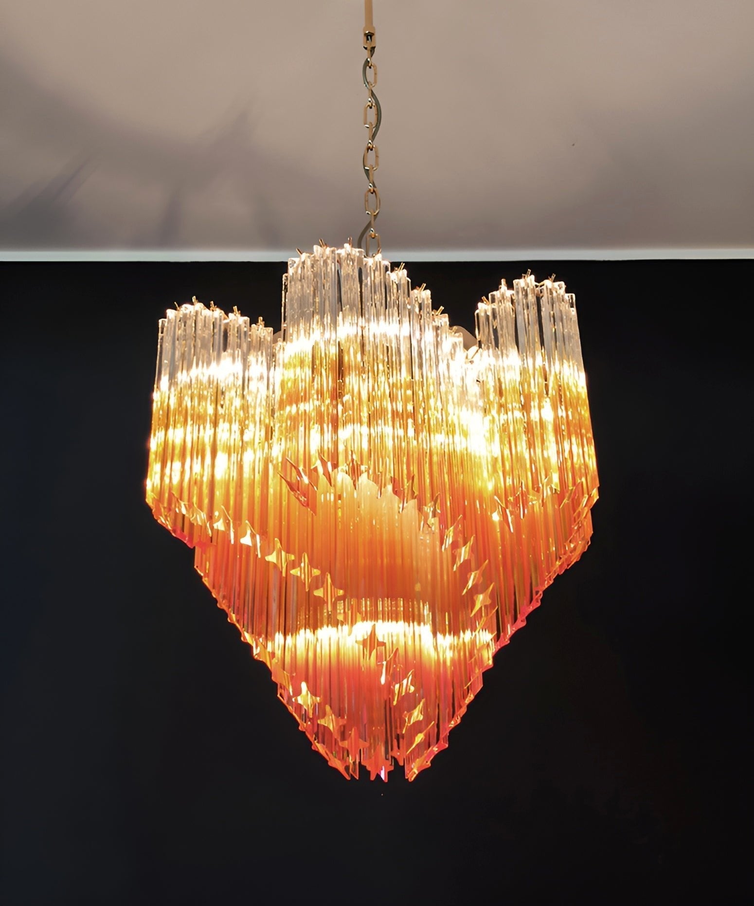 Evmararae Gradient Glass Chandelier-Neutral Decor