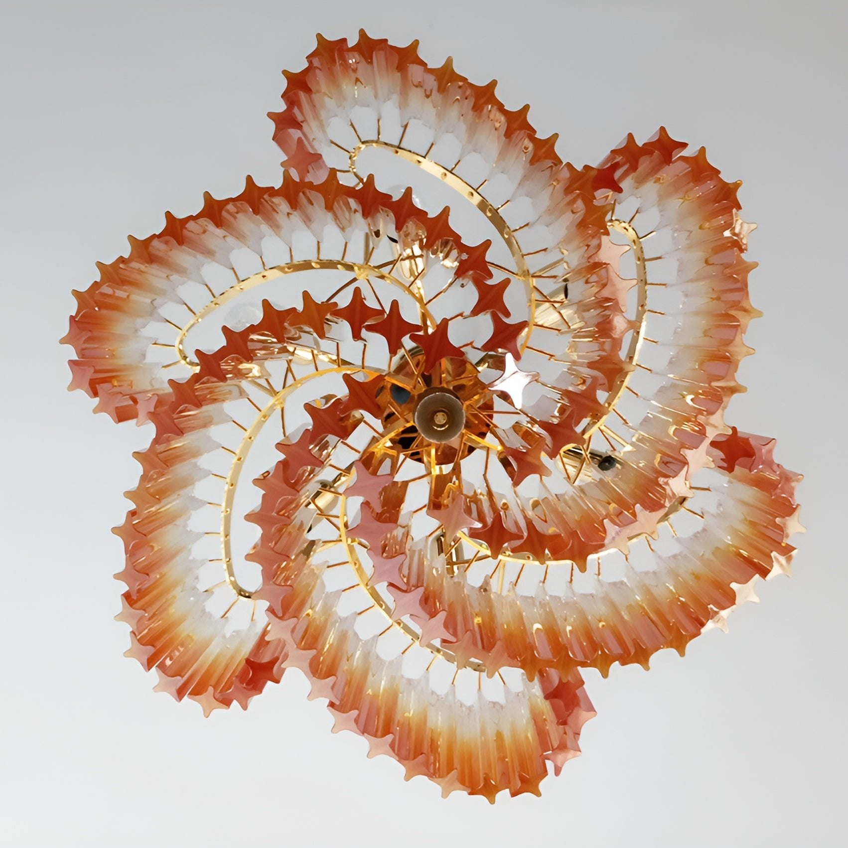 Evmararae Gradient Glass Chandelier-Neutral Decor