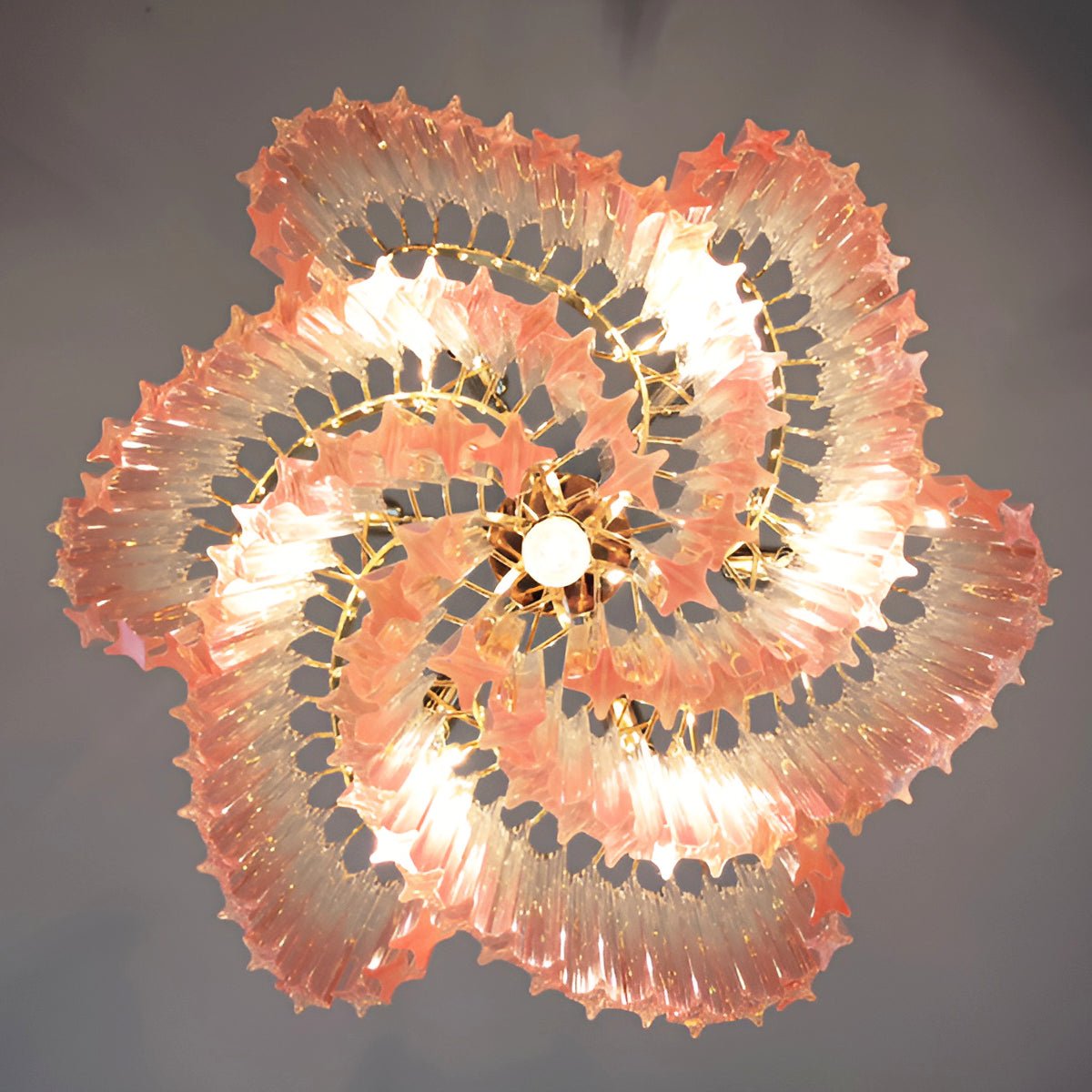 Evmararae Gradient Glass Chandelier-Neutral Decor