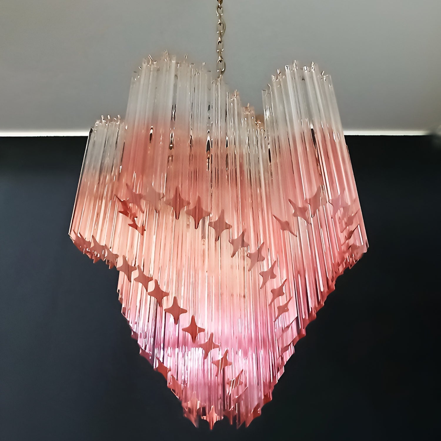 Evmararae Gradient Glass Chandelier-Neutral Decor