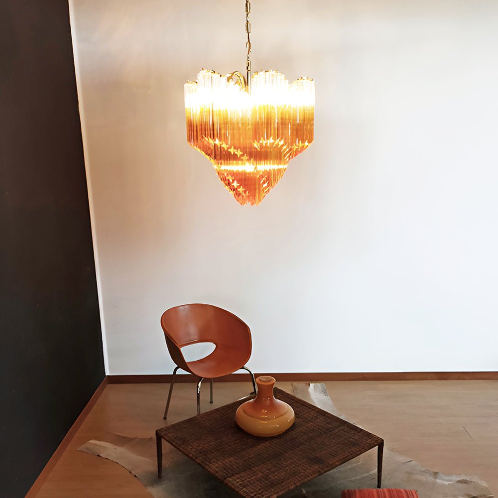Evmararae Gradient Glass Chandelier-Neutral Decor