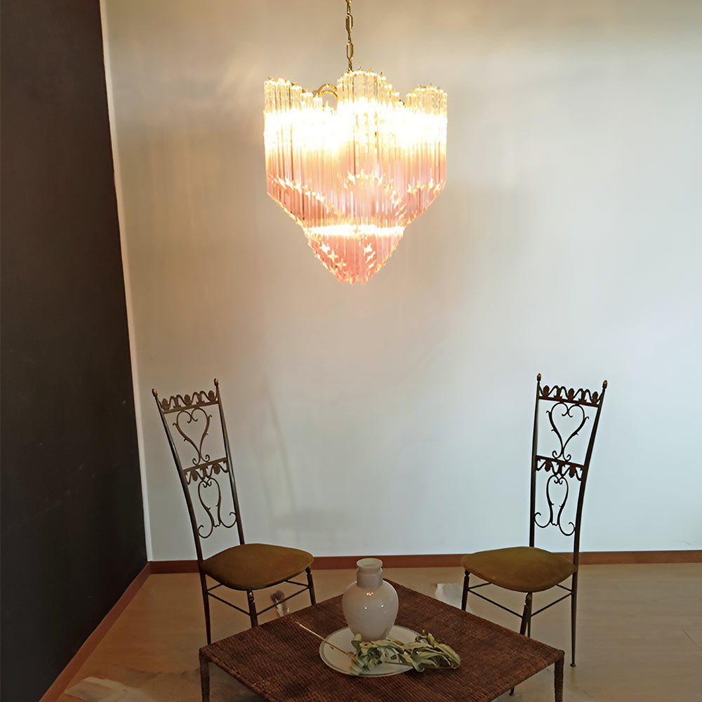 Evmararae Gradient Glass Chandelier-Neutral Decor