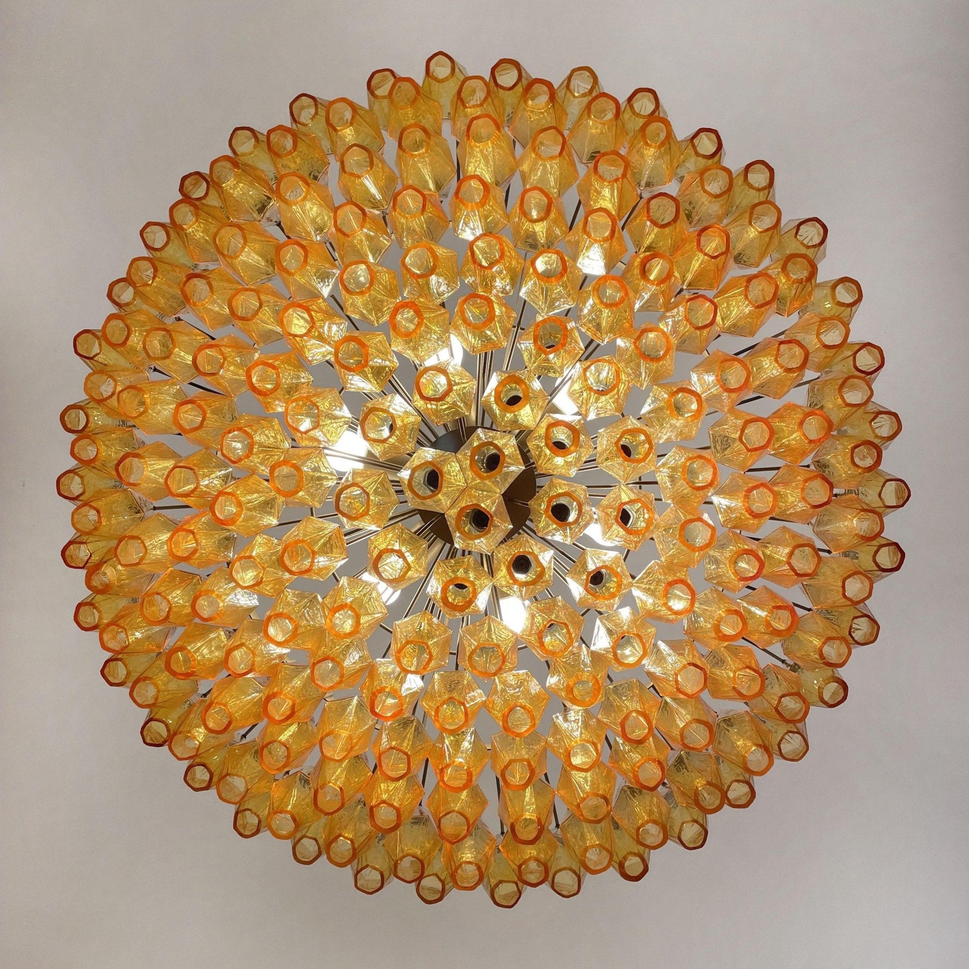 Vixor Chandelier Amber Layered Oval-Neutral Decor