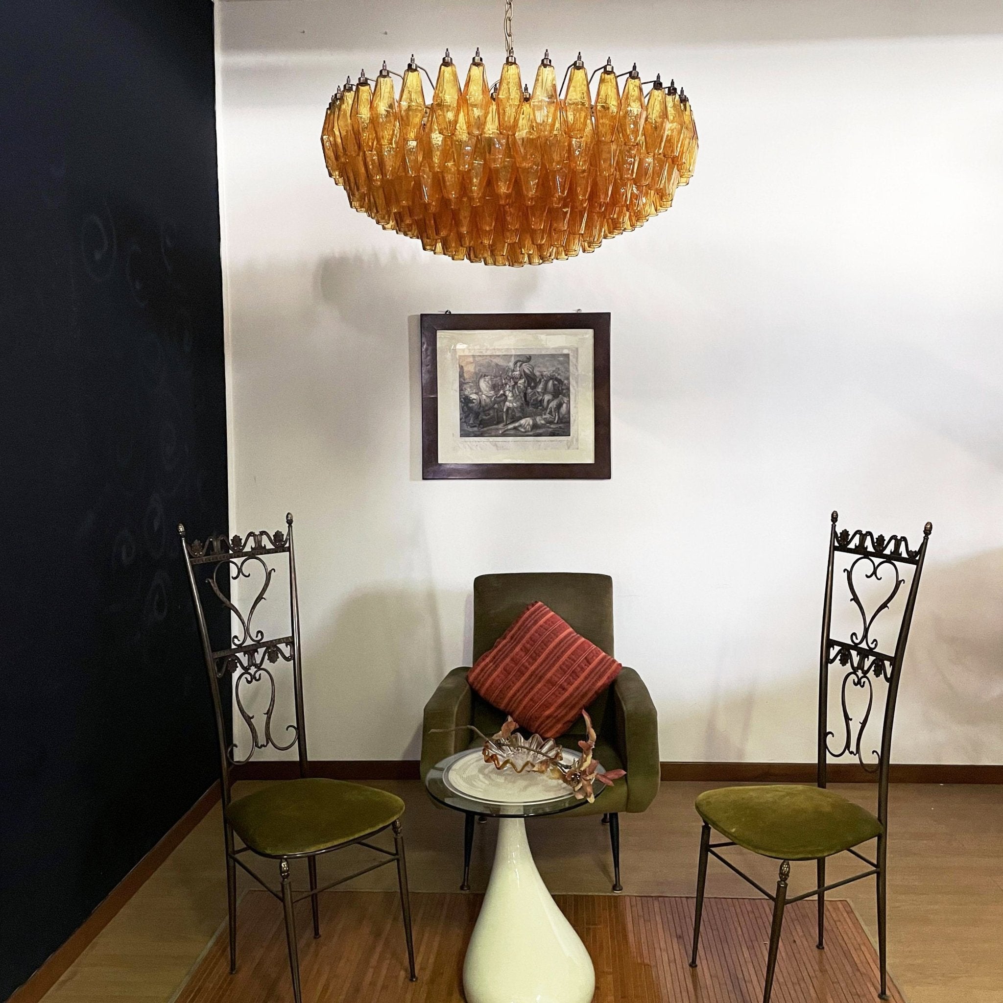 Vixor Chandelier Amber Layered Oval-Neutral Decor