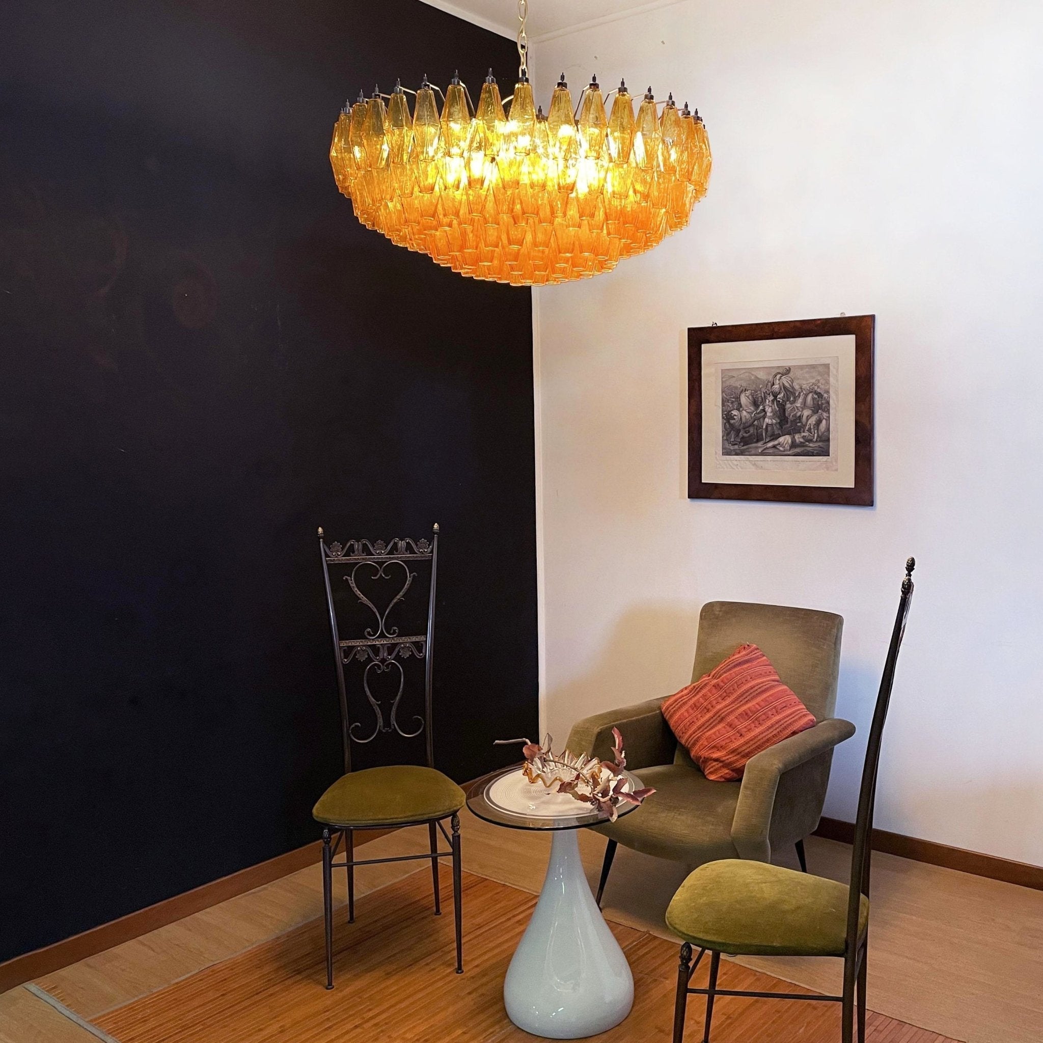 Vixor Chandelier Amber Layered Oval-Neutral Decor