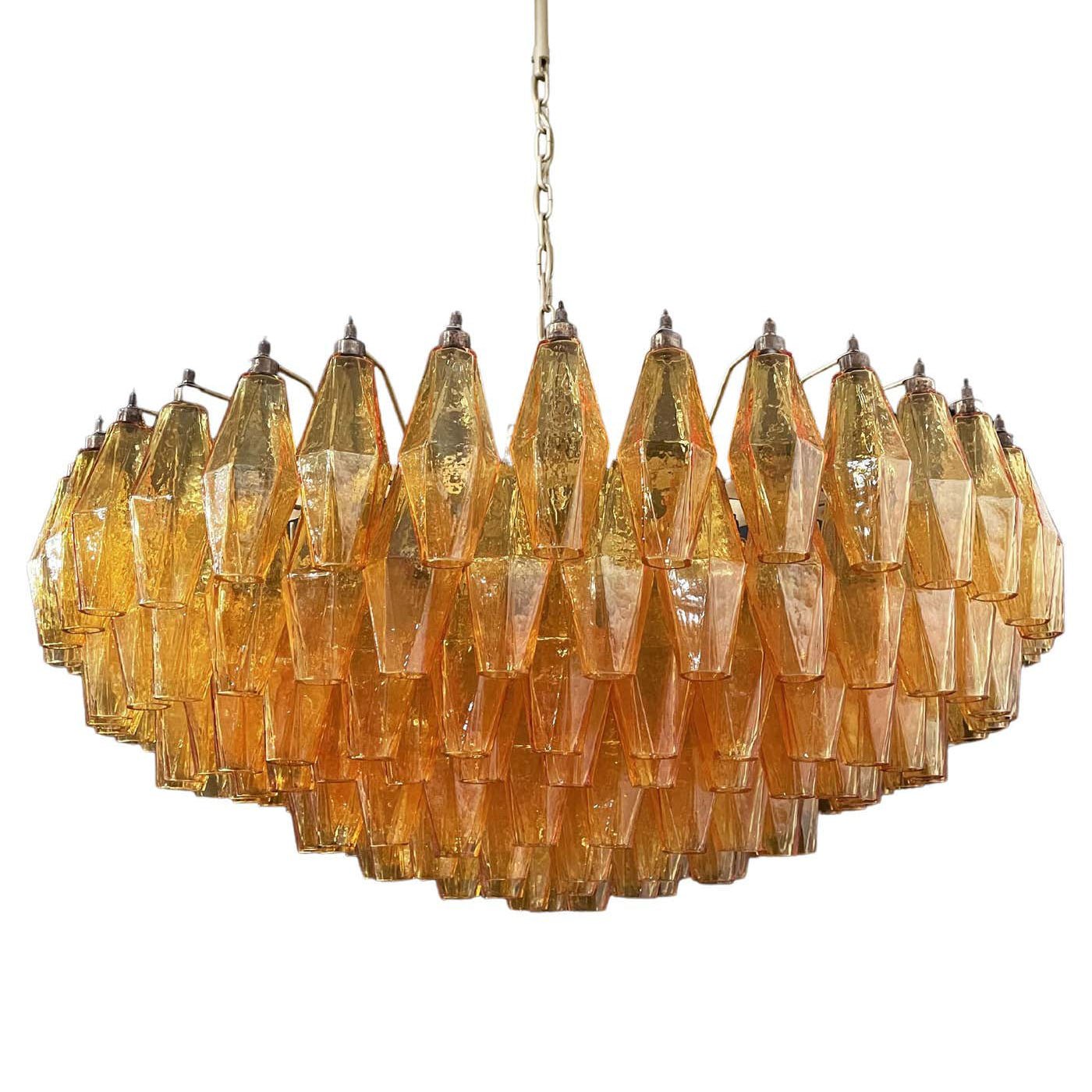 Vixor Chandelier Amber Layered Oval-Neutral Decor