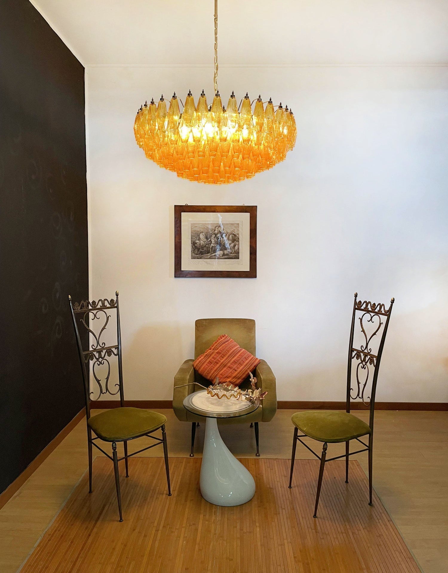 Vixor Chandelier Amber Layered Oval-Neutral Decor