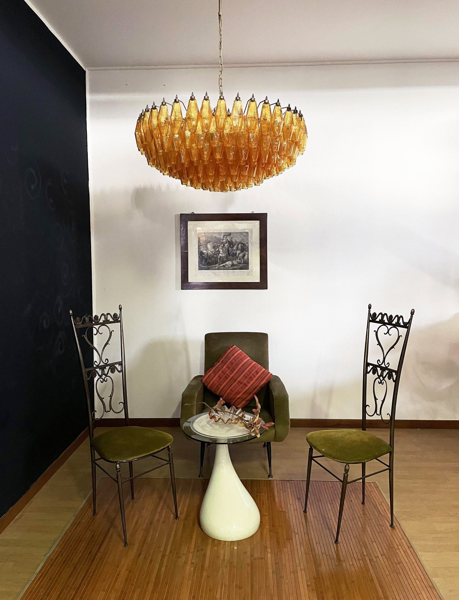 Vixor Chandelier Amber Layered Oval-Neutral Decor