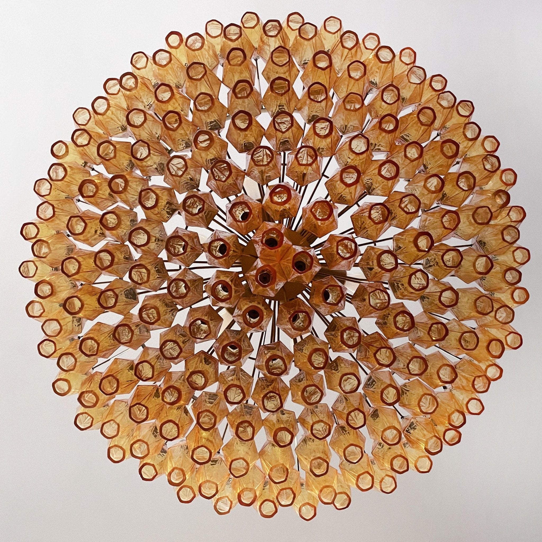 Vixor Chandelier Amber Layered Oval-Neutral Decor