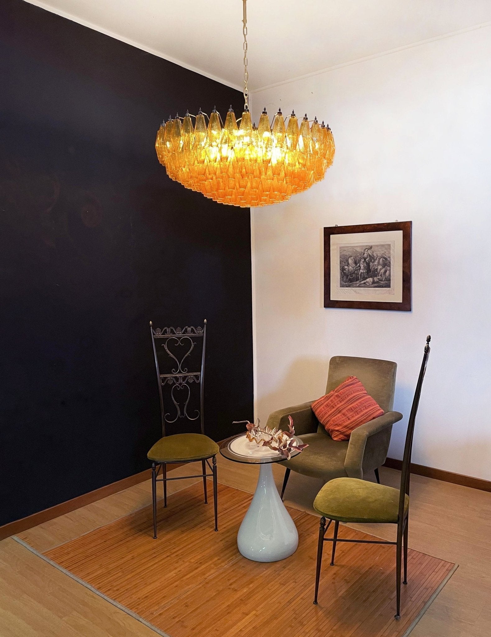 Vixor Chandelier Amber Layered Oval-Neutral Decor
