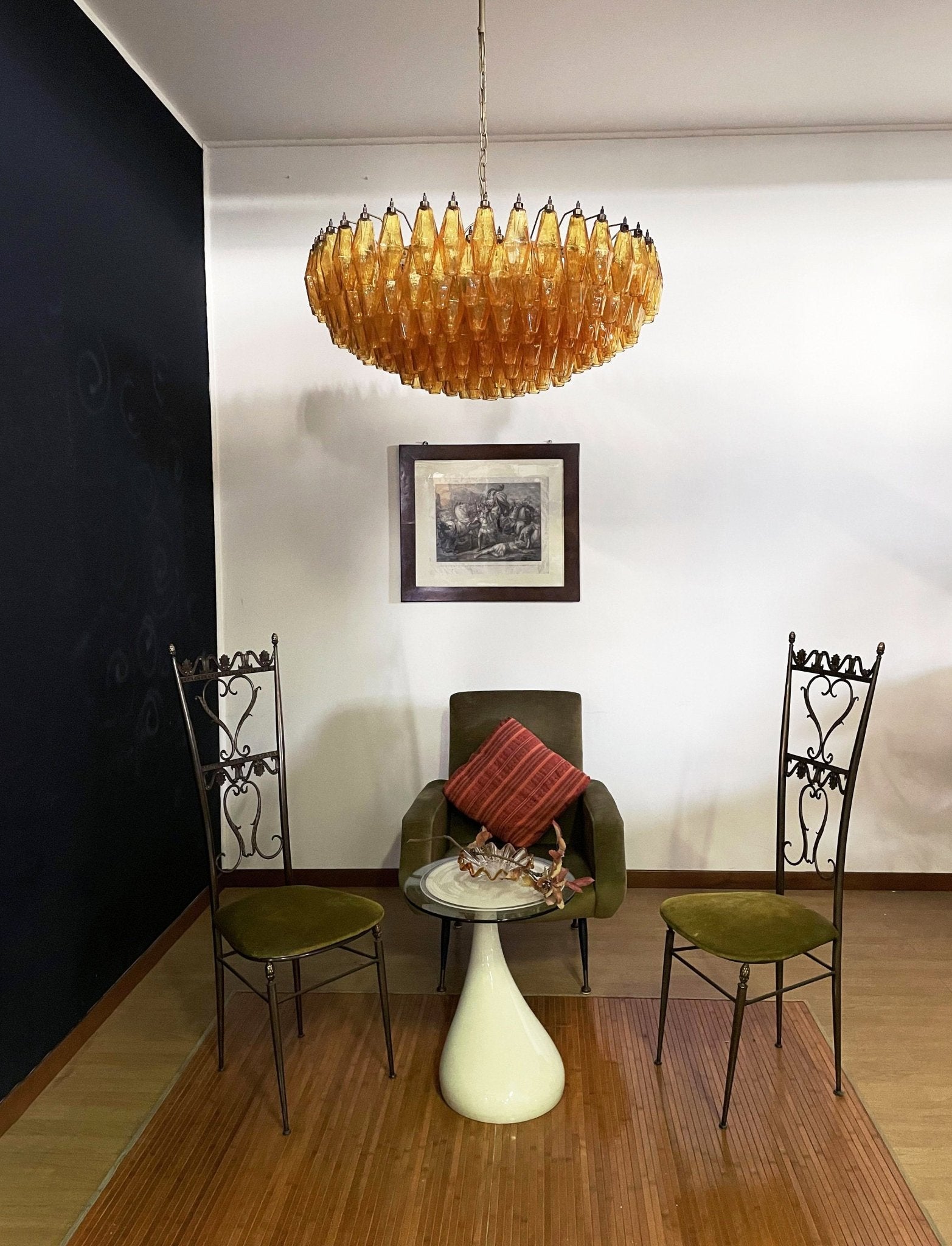 Vixor Chandelier Amber Layered Oval-Neutral Decor