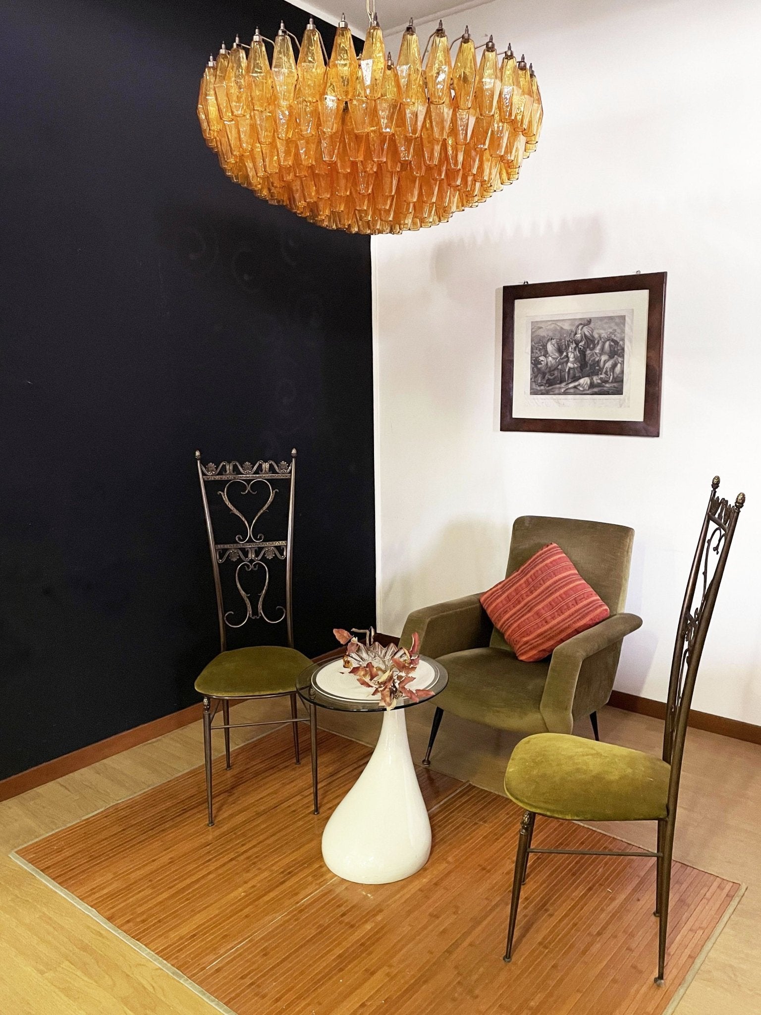 Vixor Chandelier Amber Layered Oval-Neutral Decor