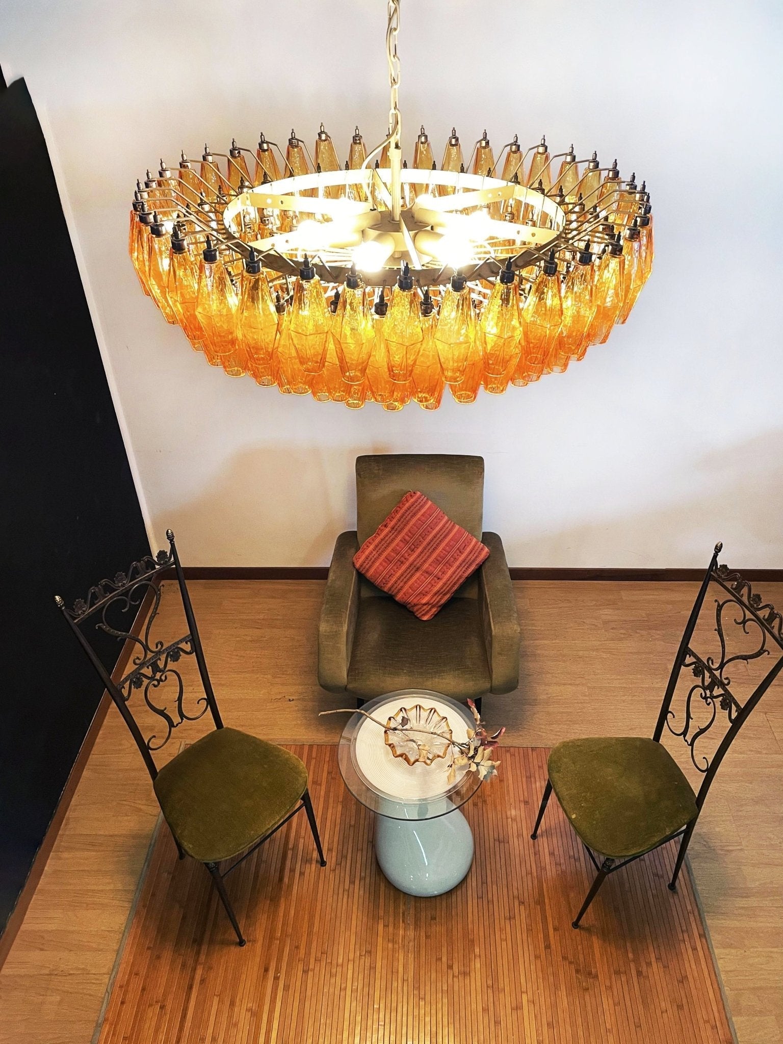 Vixor Chandelier Amber Layered Oval-Neutral Decor