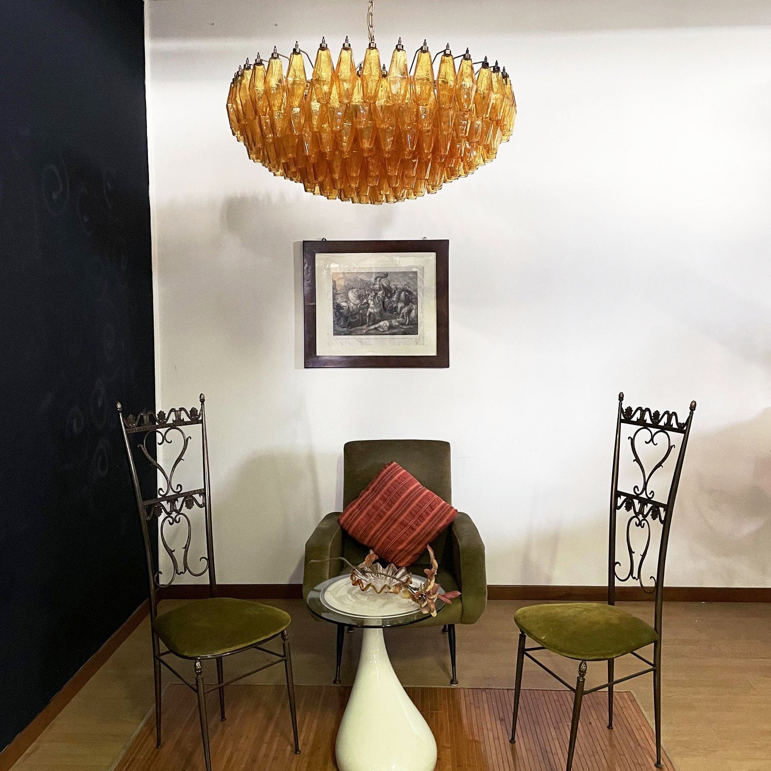 Vixor Chandelier Amber Layered Oval-Neutral Decor