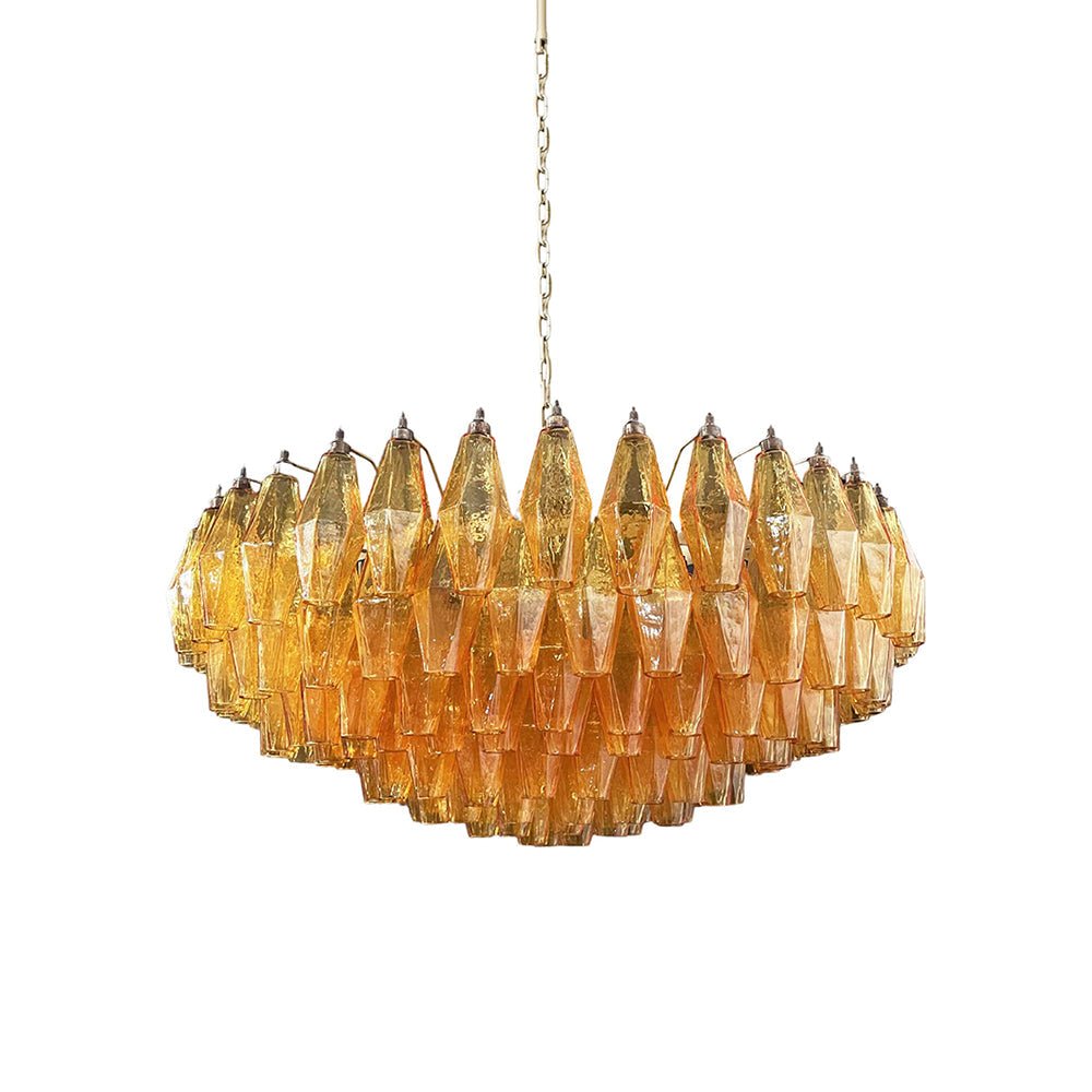 Vixor Chandelier Amber Layered Oval-Neutral Decor