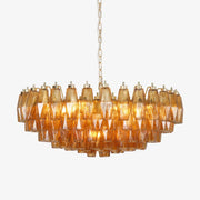 Vixor Chandelier Amber Layered Oval-Neutral Decor