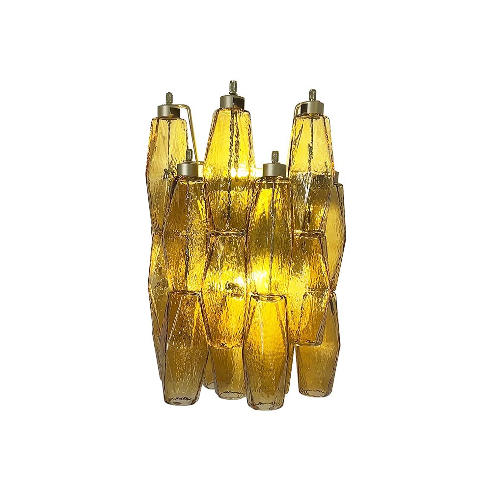 Aurora Wall Lamp Amber Rhombus Glass Geometric Murano Warmth-Neutral Decor