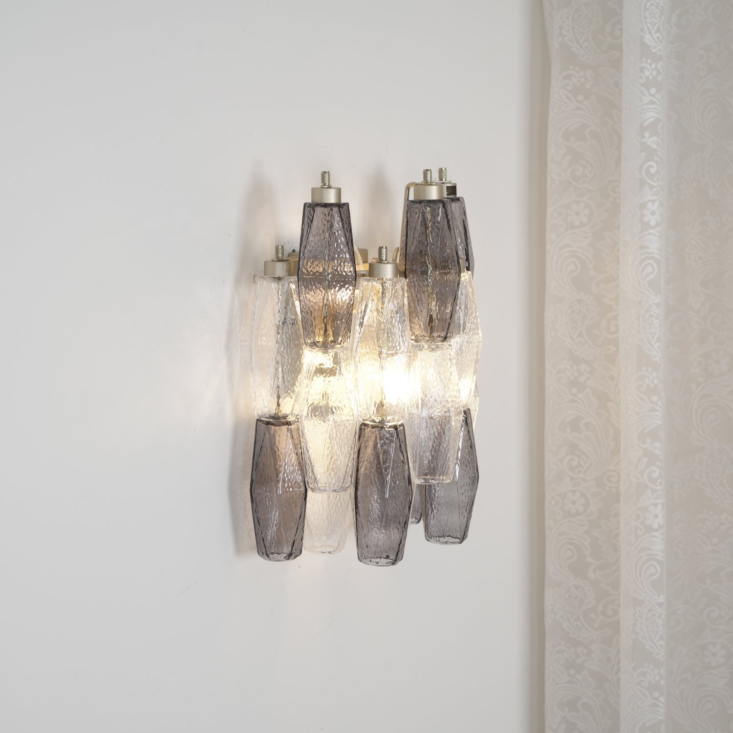 Aurora Wall Lamp Rhombus Glass Tiered Contemporary-Neutral Decor