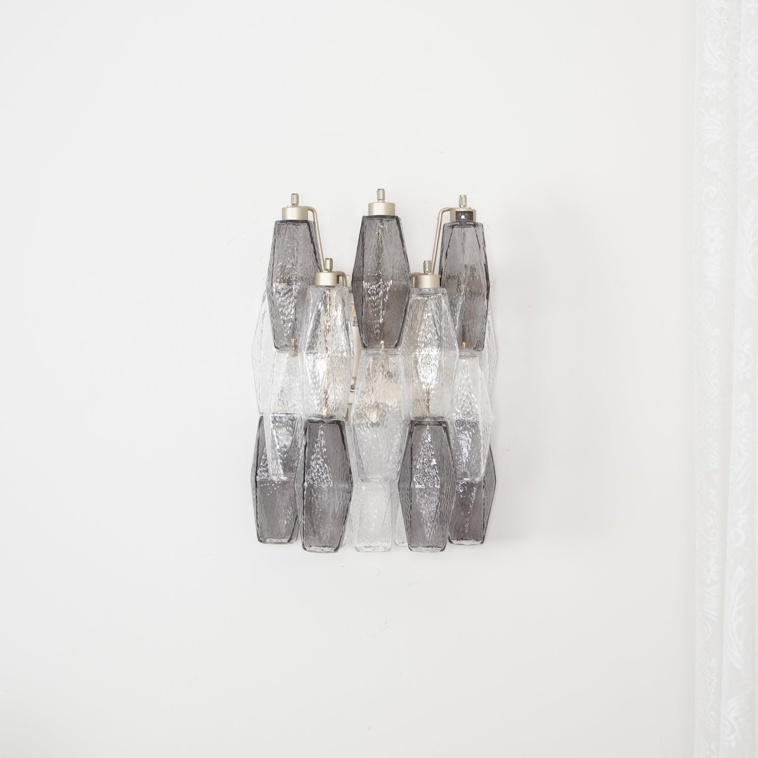Aurora Wall Lamp Rhombus Glass Tiered Contemporary-Neutral Decor