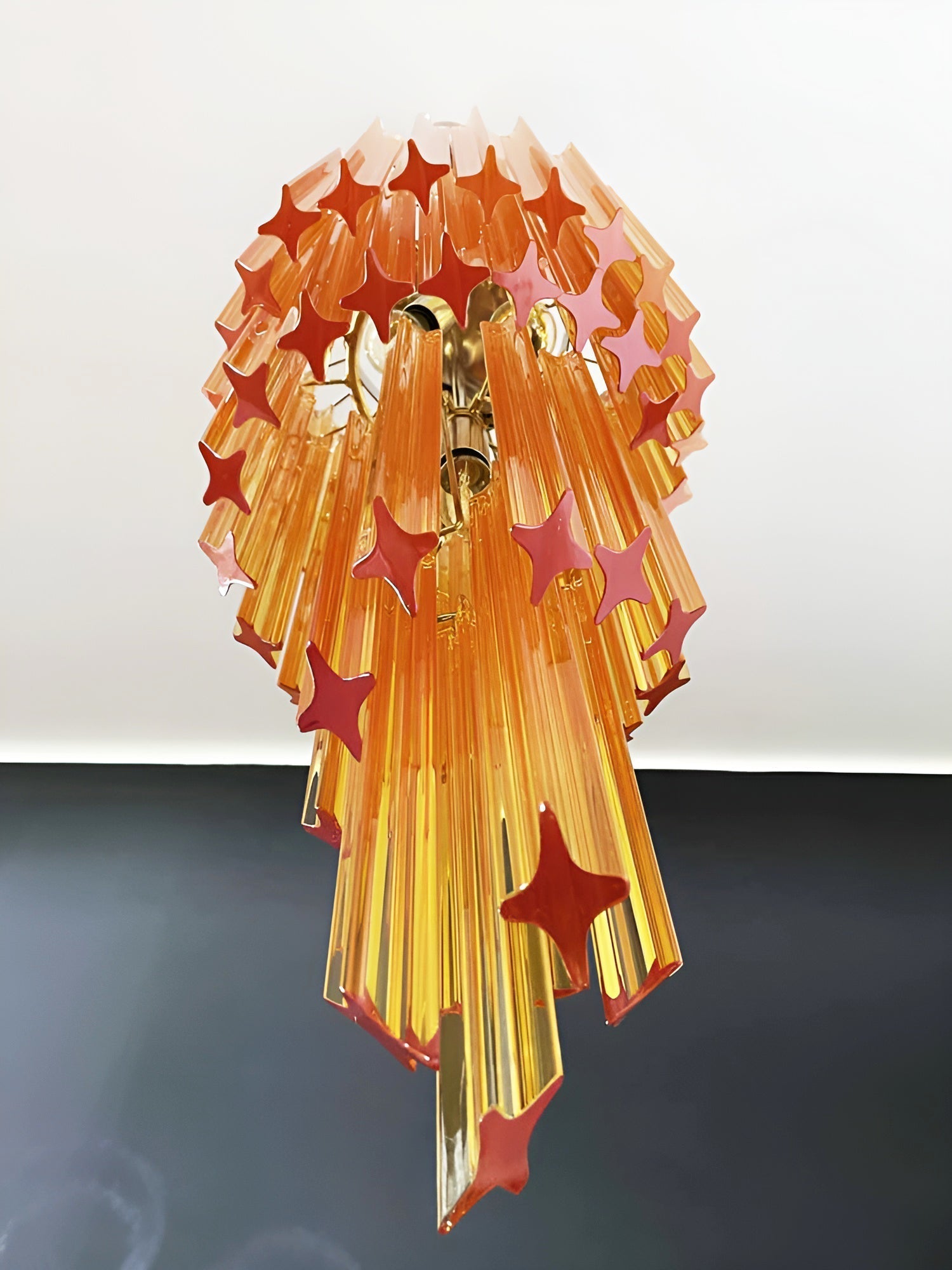 Aurora Chandelier Spiral Pink Prism Tiered-Neutral Decor