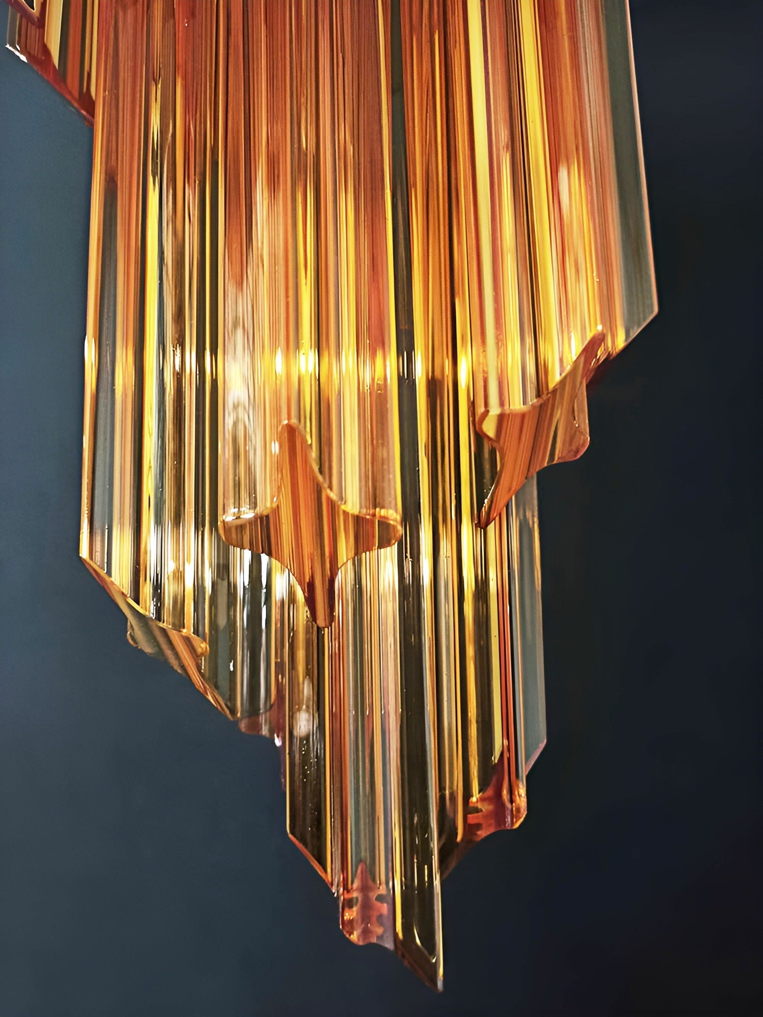 Aurora Chandelier Spiral Pink Prism Tiered-Neutral Decor