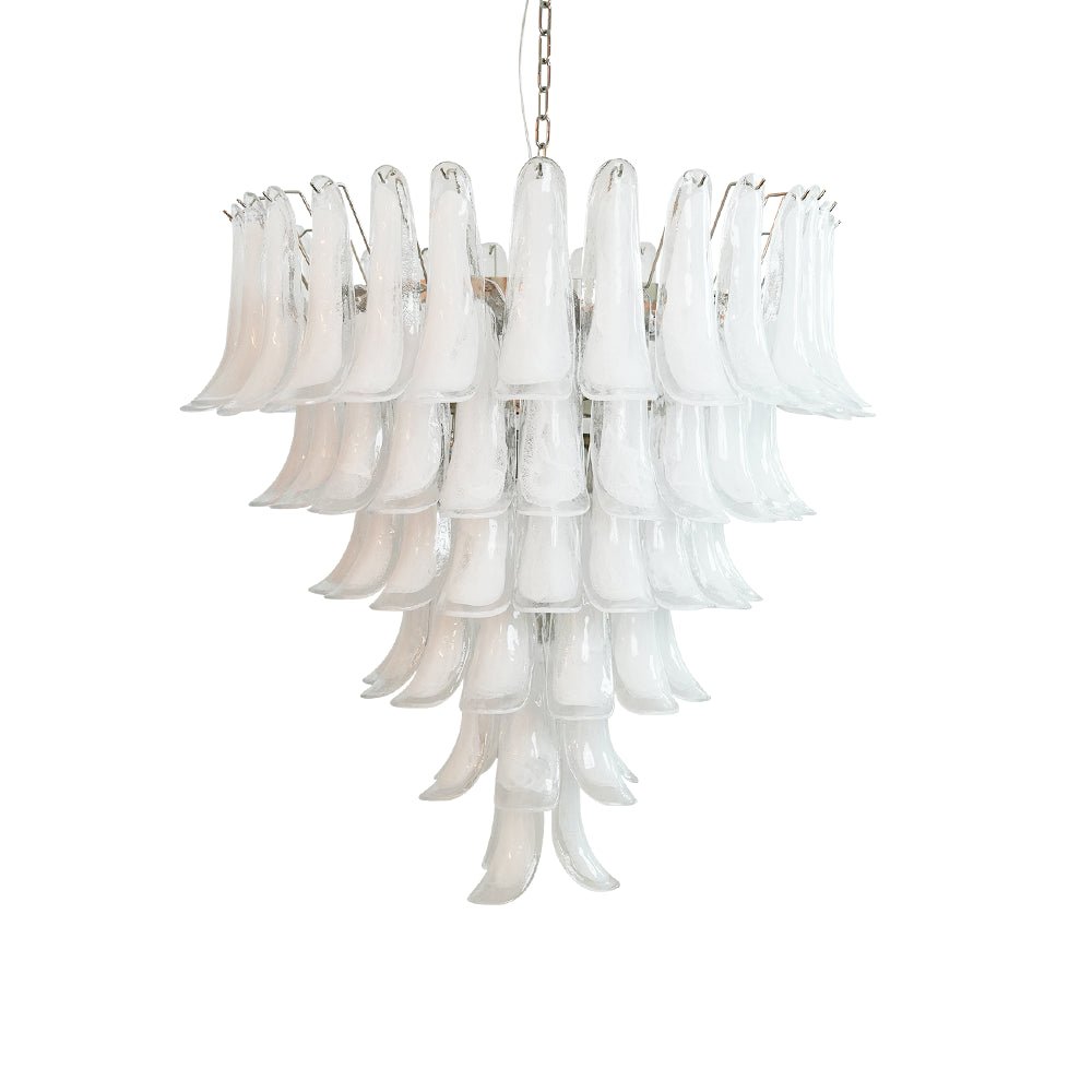 Aurora Chandelier Murano Glass Petals Vintage-Neutral Decor