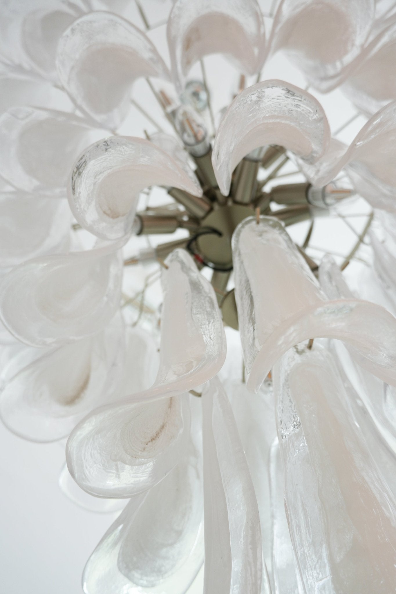 Aurora Chandelier Murano Glass Petals Vintage-Neutral Decor