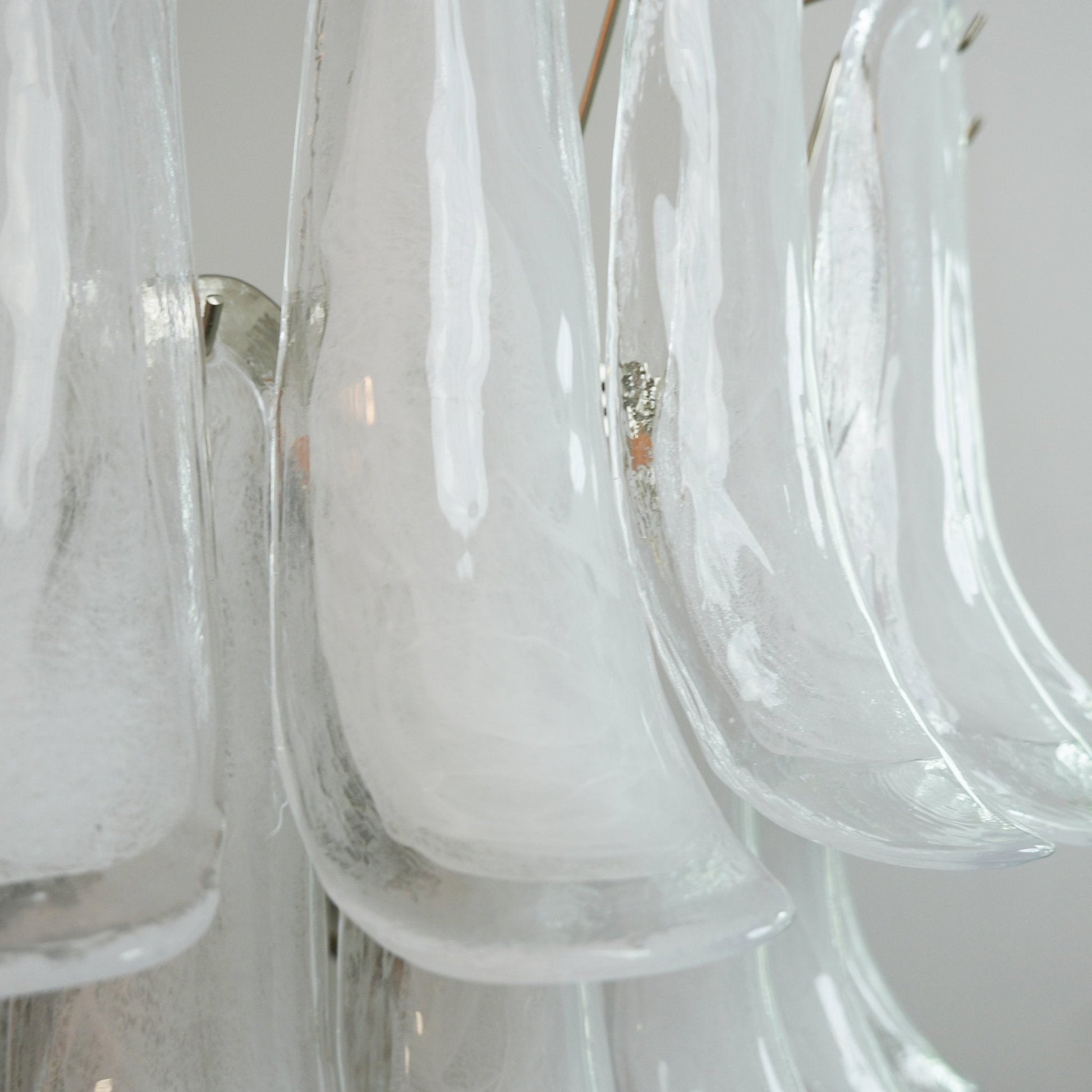 Aurora Chandelier Murano Glass Petals Vintage-Neutral Decor