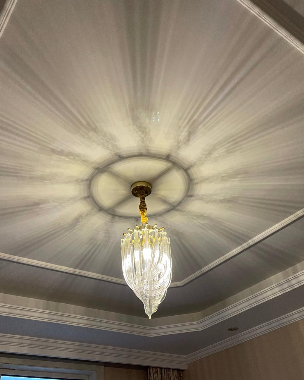 Sylnen Chandelier Clear Curved Tiered-Neutral Decor