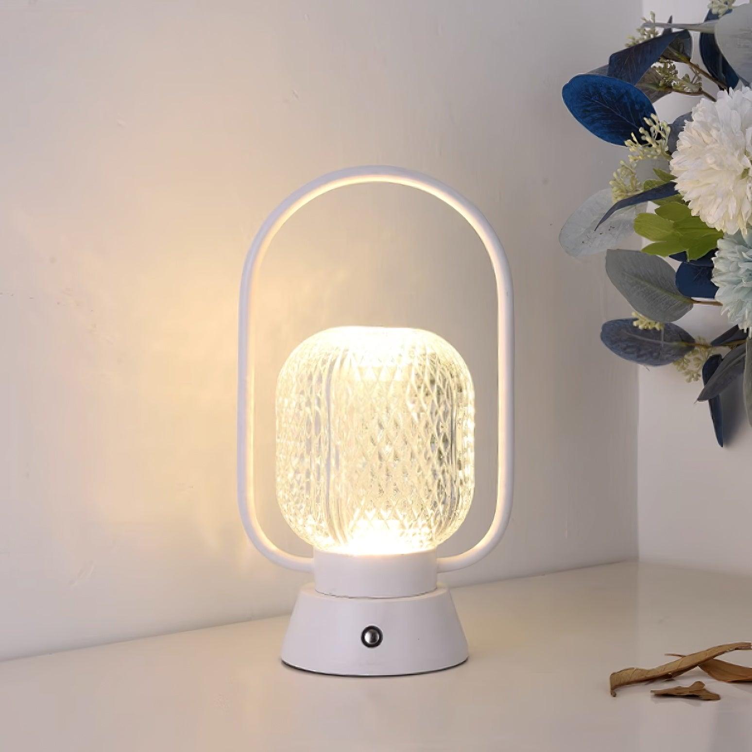 Lattice Modern Acrylic Table Lamp-Neutral Decor