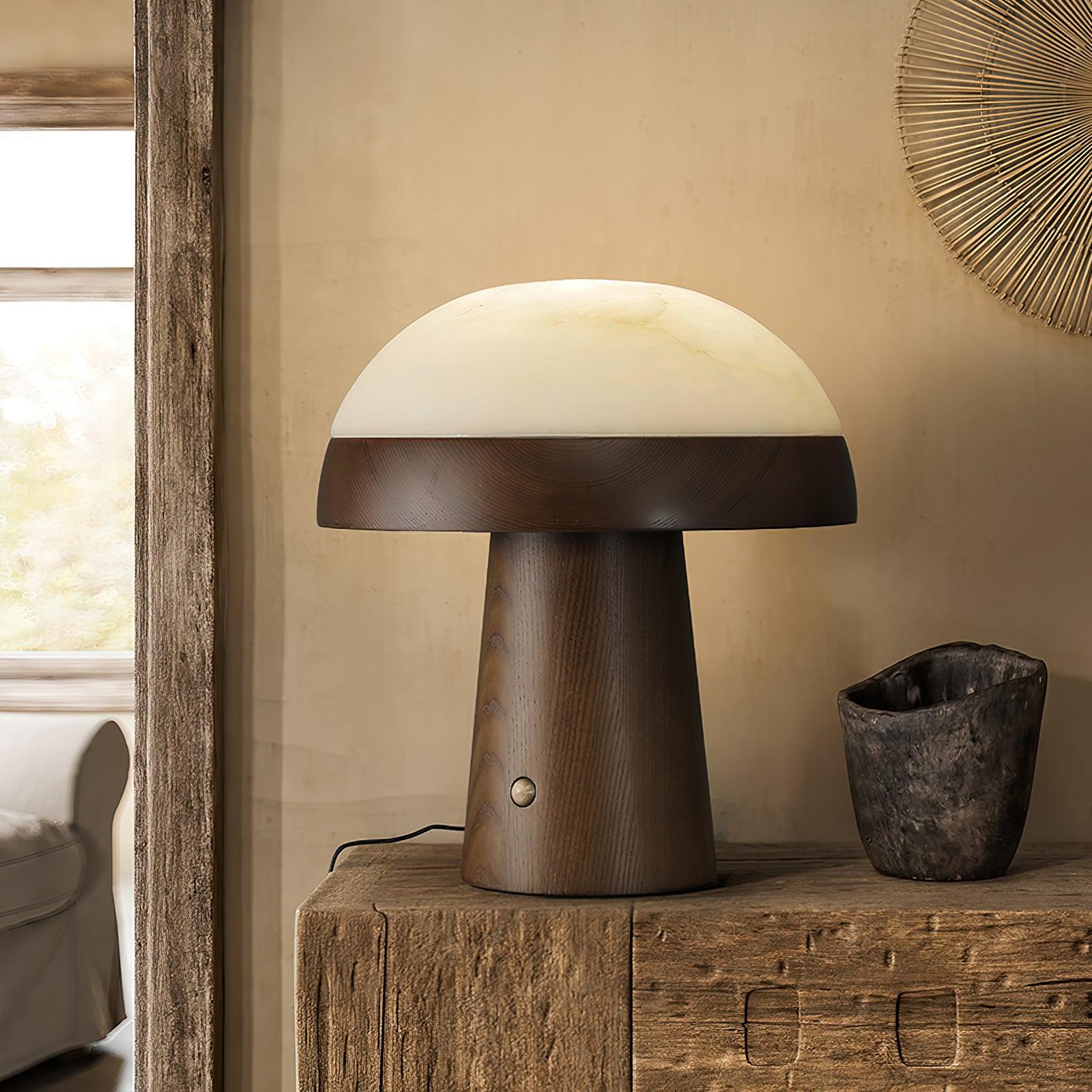 Nexore Wood Table Lamp-Neutral Decor