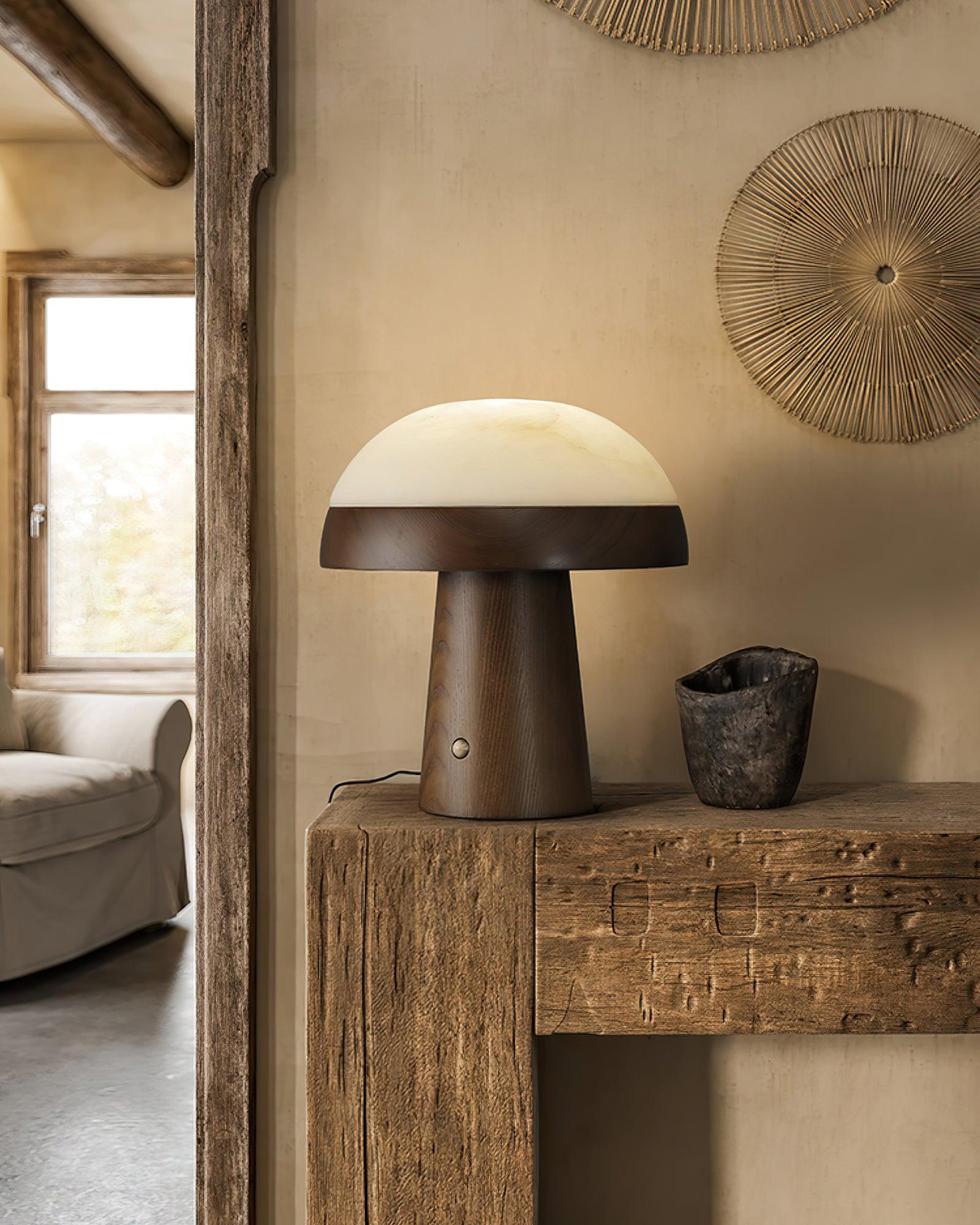 Nexore Wood Table Lamp-Neutral Decor