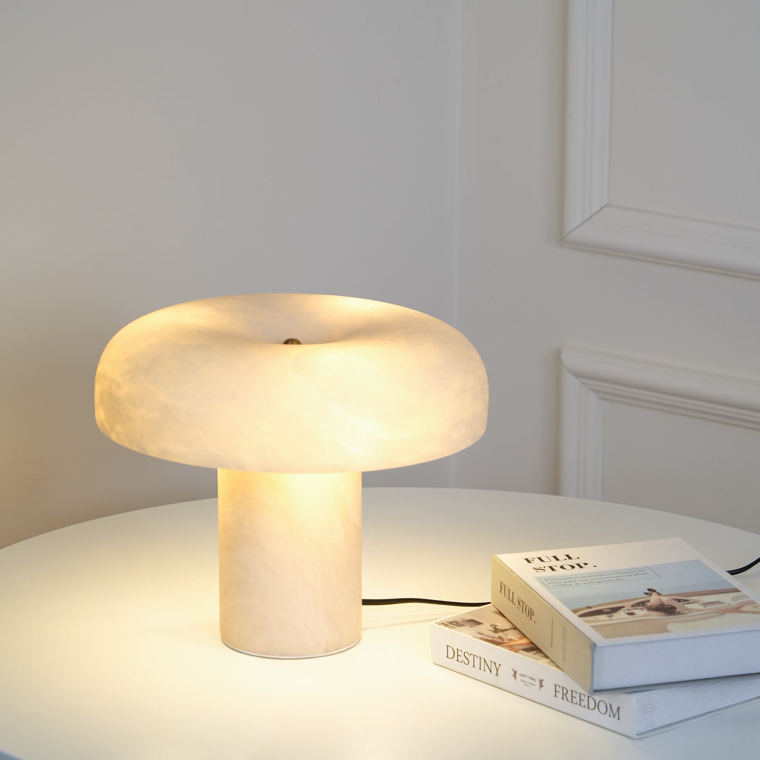 Ivvinos Tentacle Alabaster Table Lamp-Neutral Decor