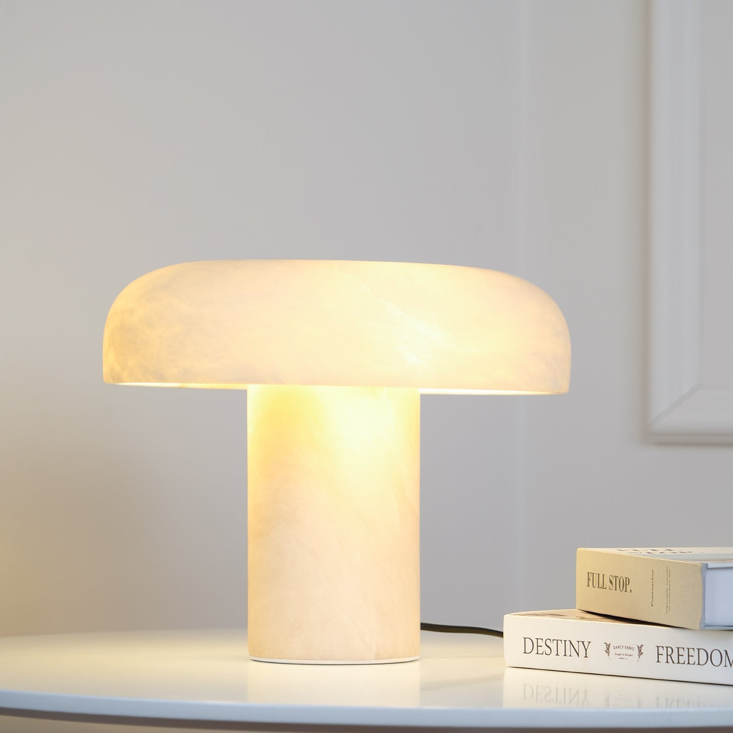Ivvinos Tentacle Alabaster Table Lamp-Neutral Decor
