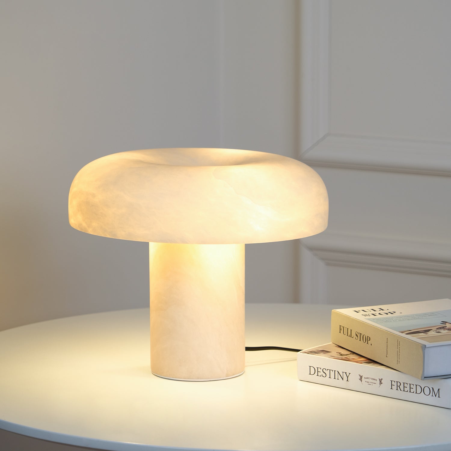 Ivvinos Tentacle Alabaster Table Lamp-Neutral Decor