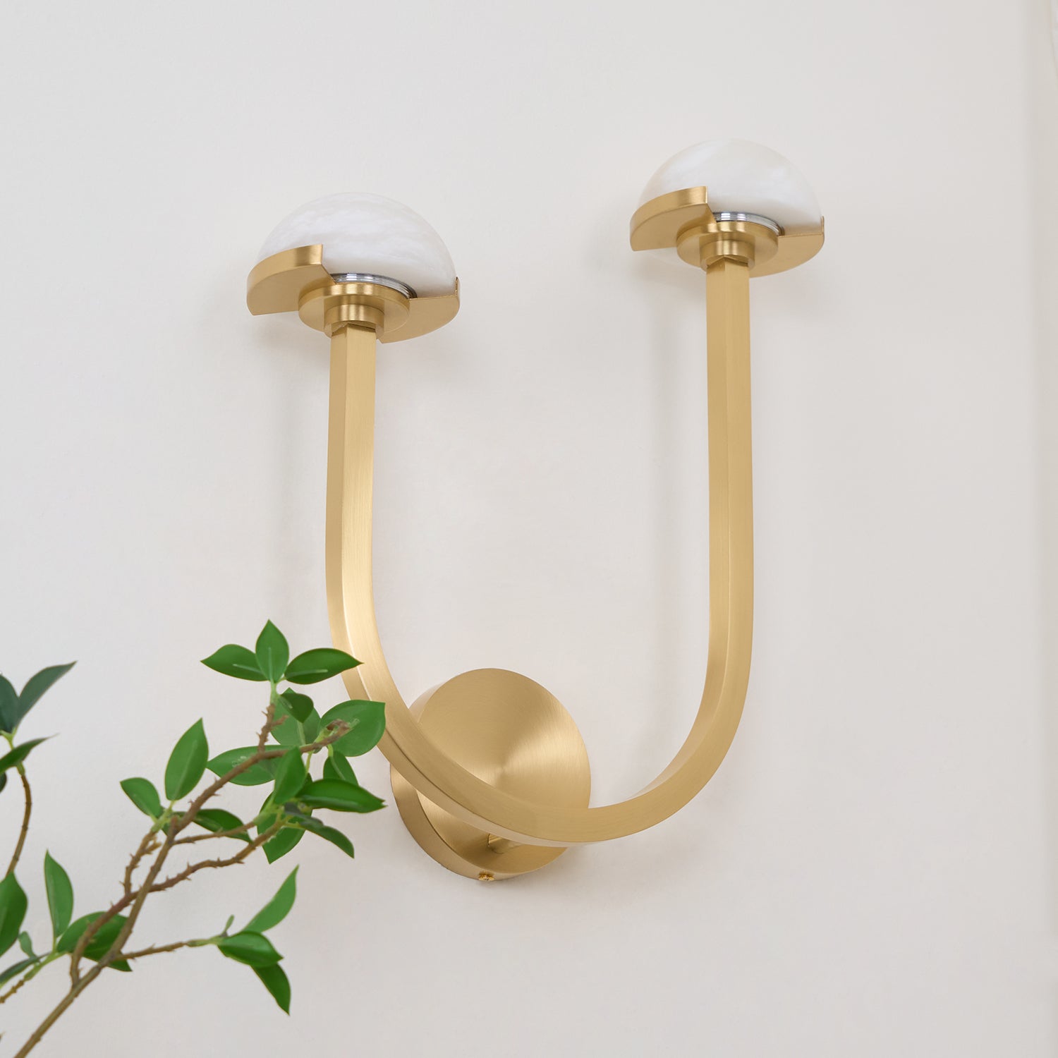 Vitalira Double Alabaster Wall Light-Neutral Decor