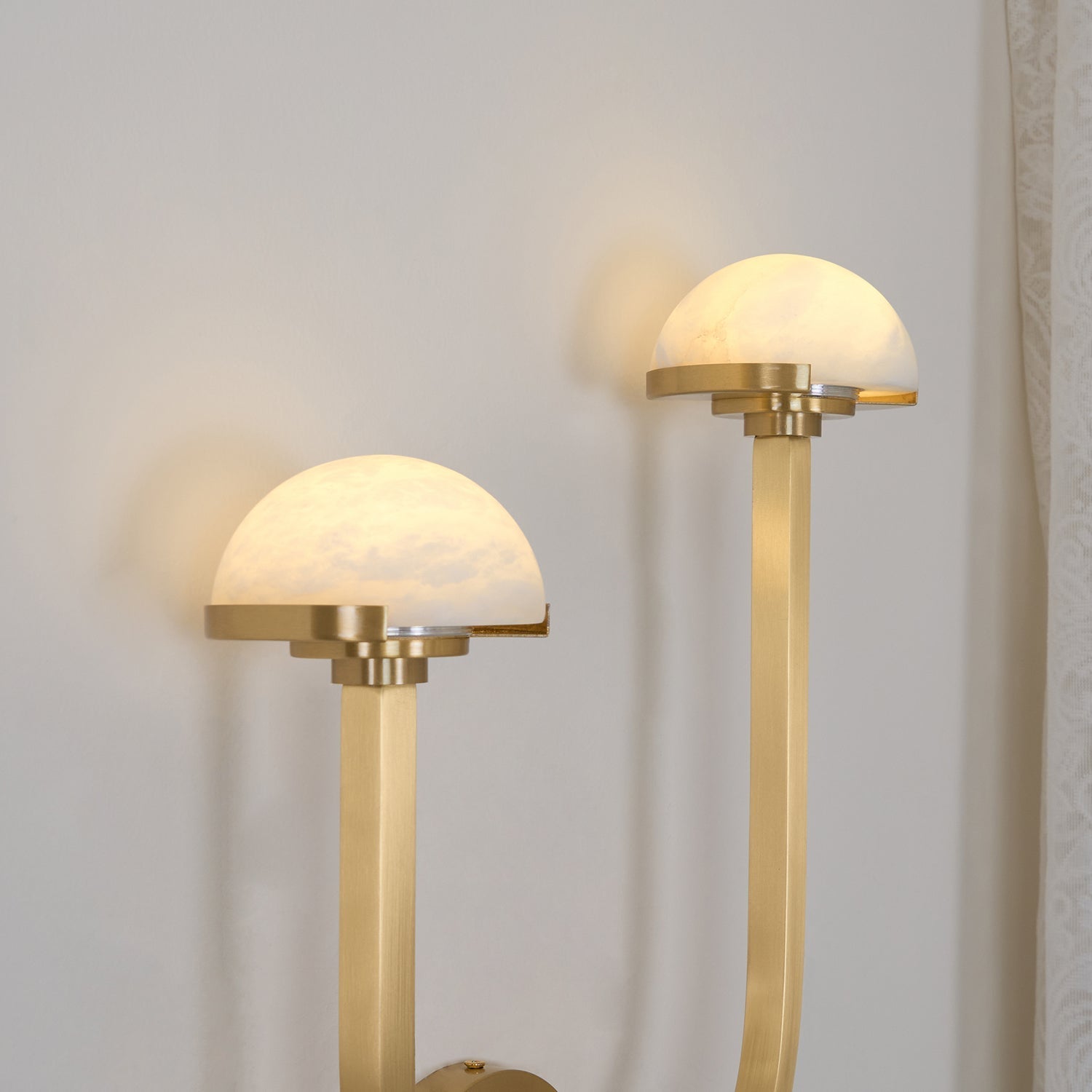 Vitalira Double Alabaster Wall Light-Neutral Decor