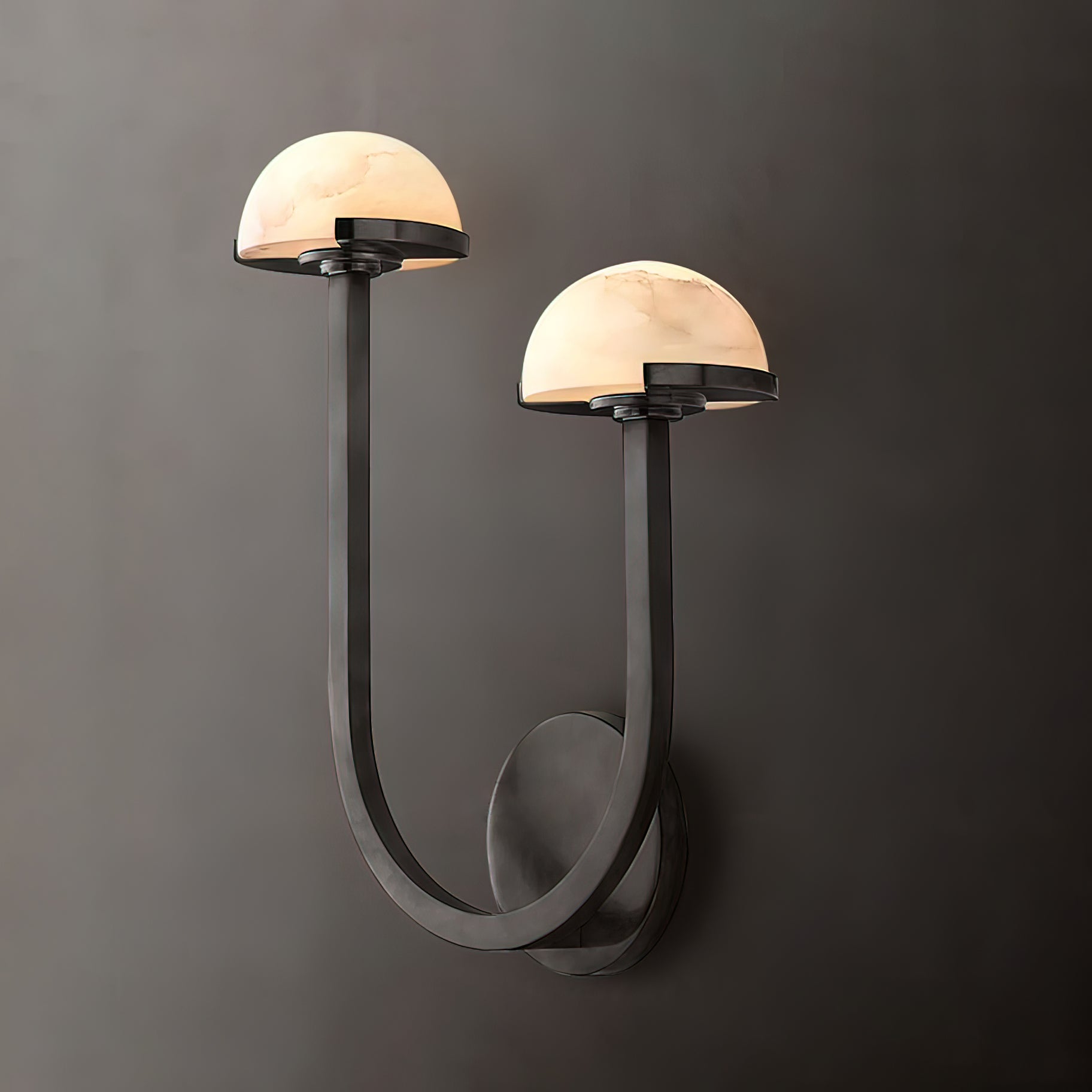 Vitalira Double Alabaster Wall Light-Neutral Decor