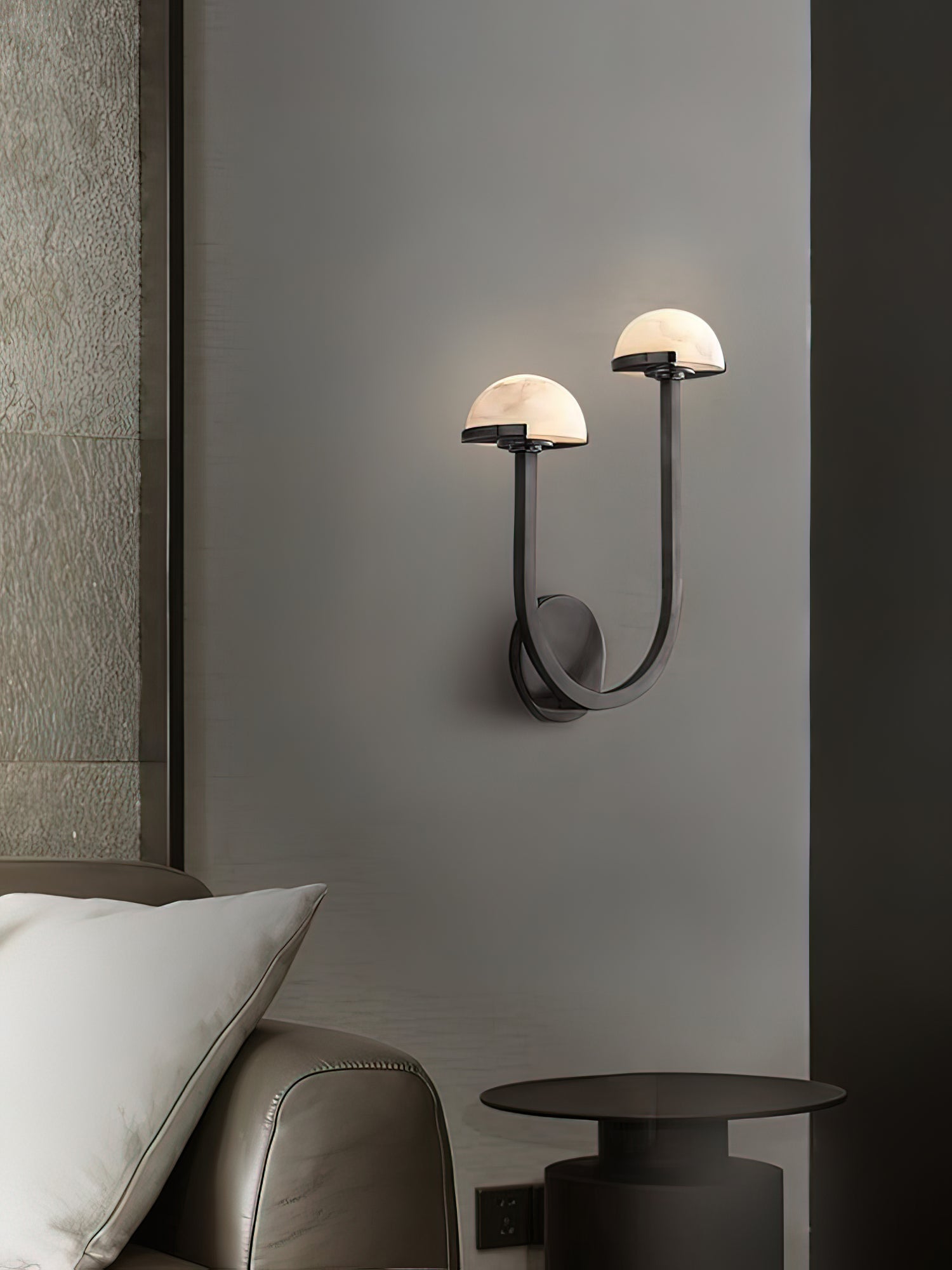 Vitalira Double Alabaster Wall Light-Neutral Decor
