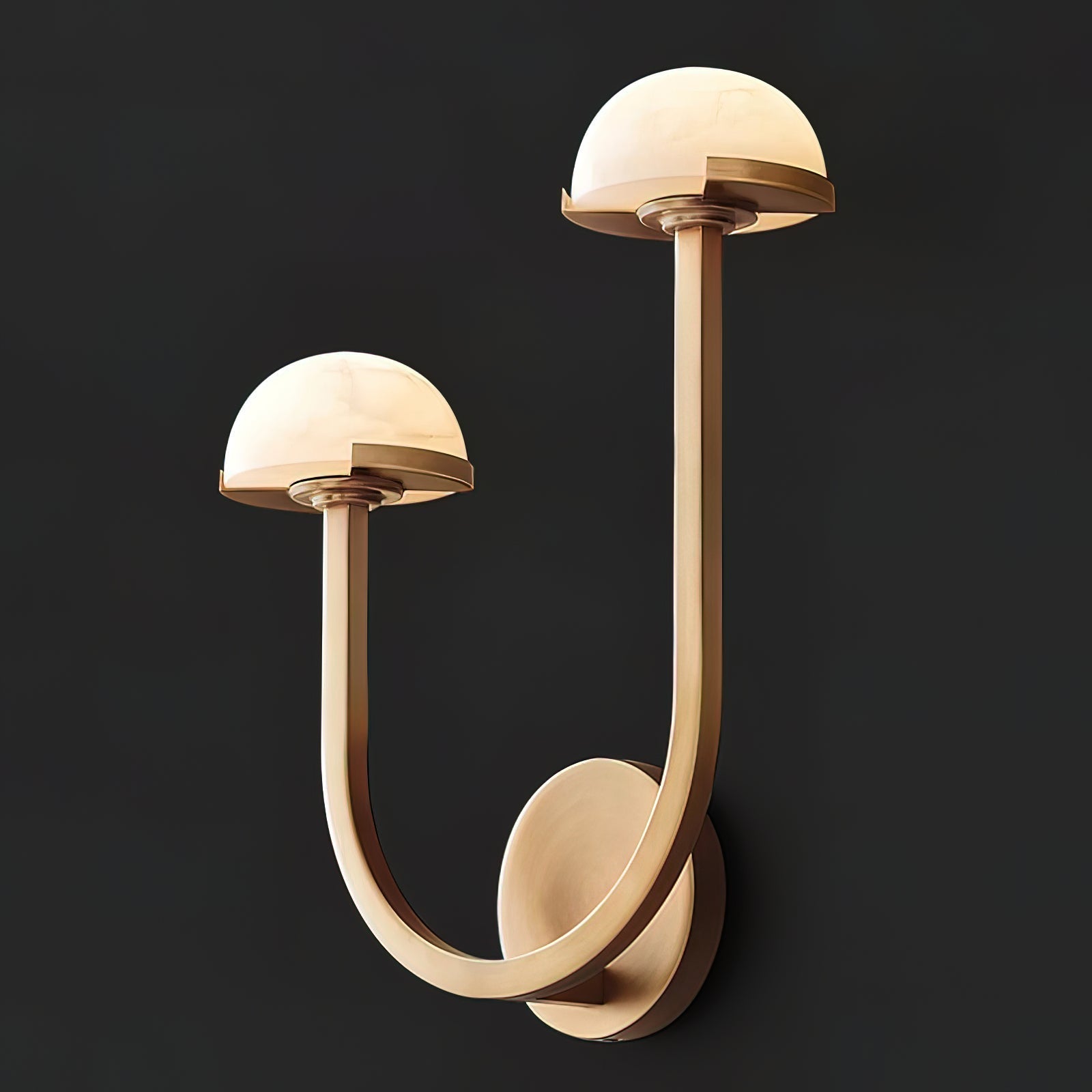 Vitalira Double Alabaster Wall Light-Neutral Decor