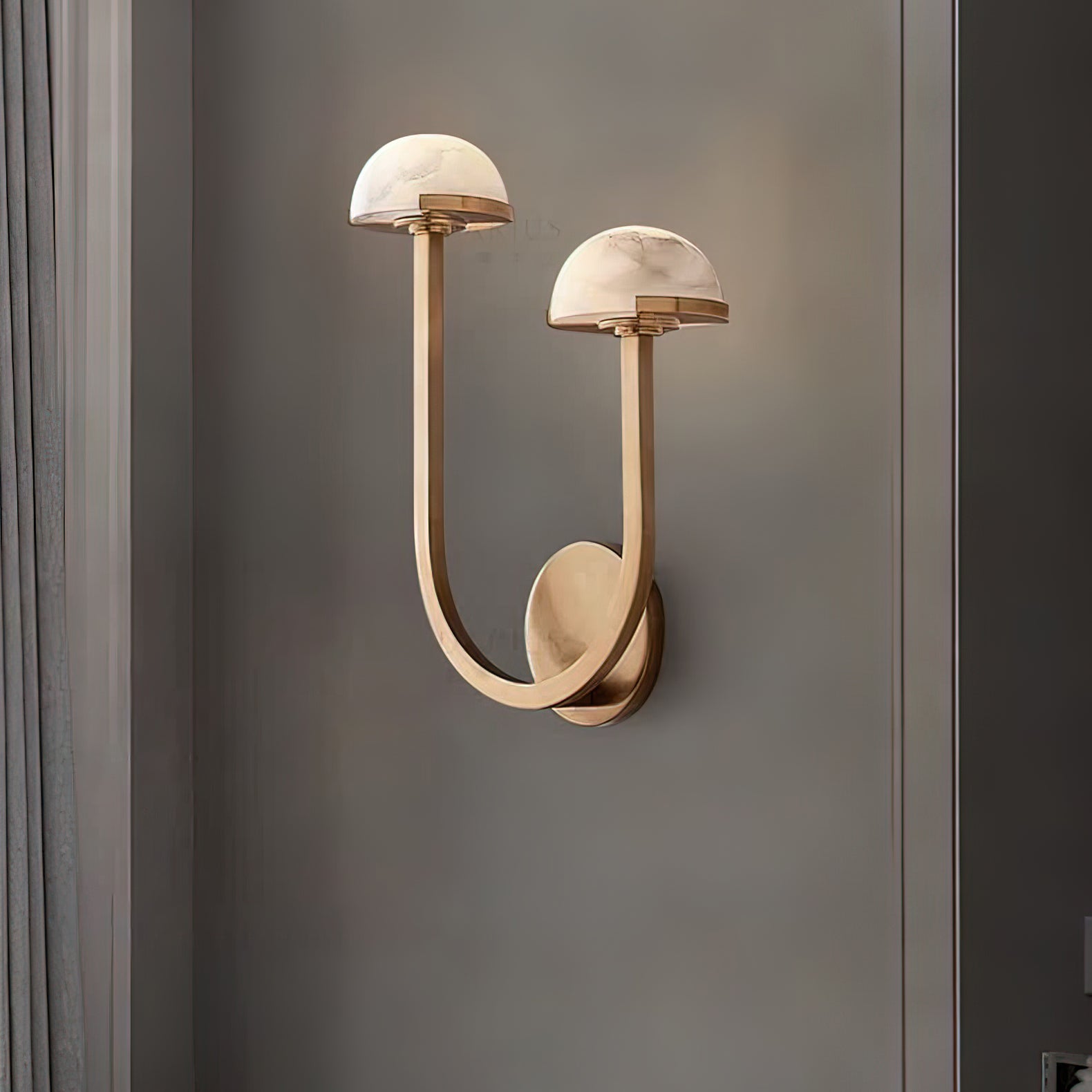 Vitalira Double Alabaster Wall Light-Neutral Decor