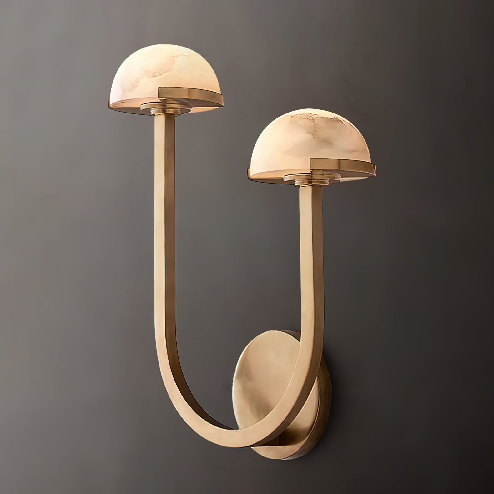 Vitalira Double Alabaster Wall Light-Neutral Decor