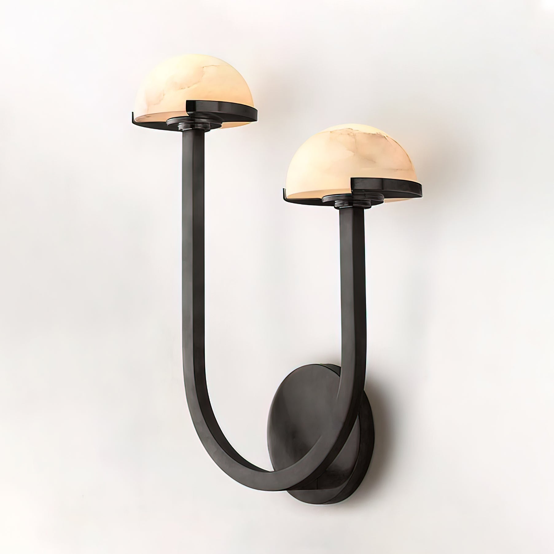 Vitalira Double Alabaster Wall Light-Neutral Decor