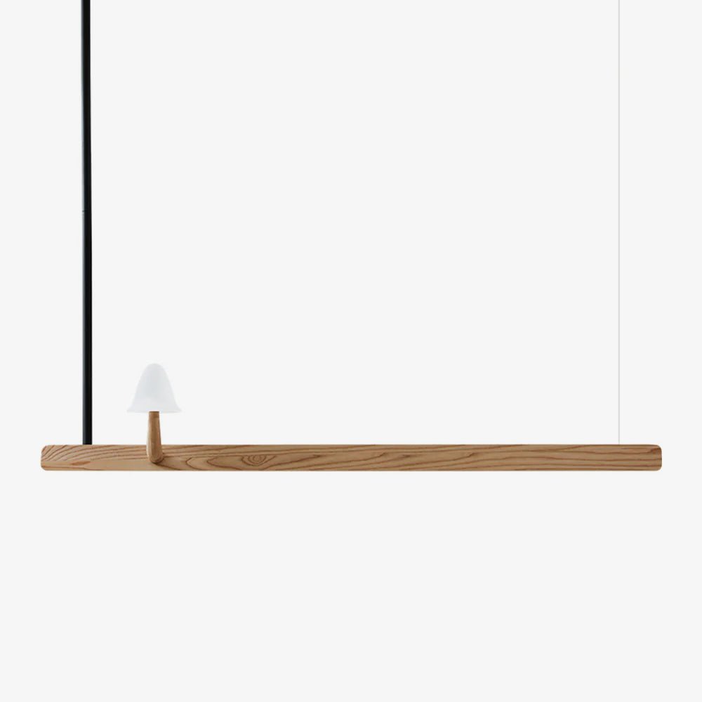 Lustra Chandelier Mushroom Wooden Minimalist Modern-Neutral Decor