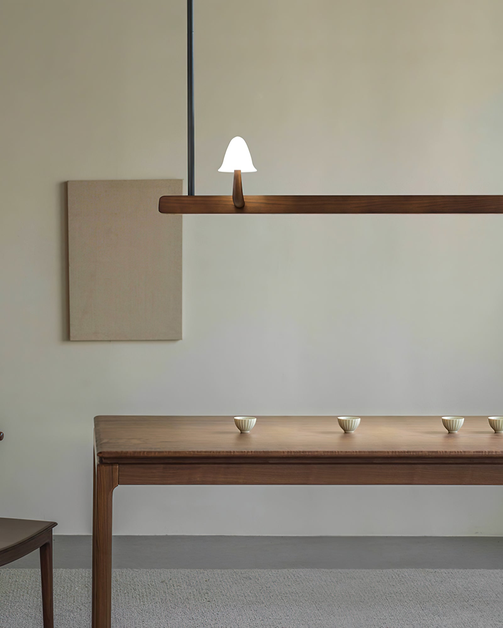 Lustra Chandelier Mushroom Wooden Minimalist Modern-Neutral Decor