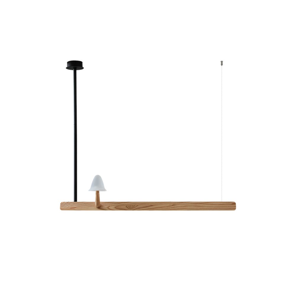 Lustra Chandelier Mushroom Wooden Minimalist Modern-Neutral Decor