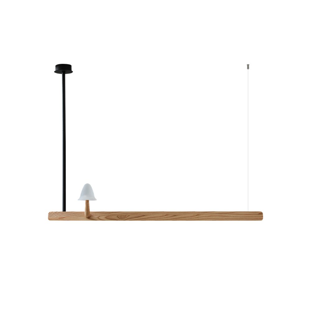 Lustra Chandelier Mushroom Wooden Minimalist Modern-Neutral Decor