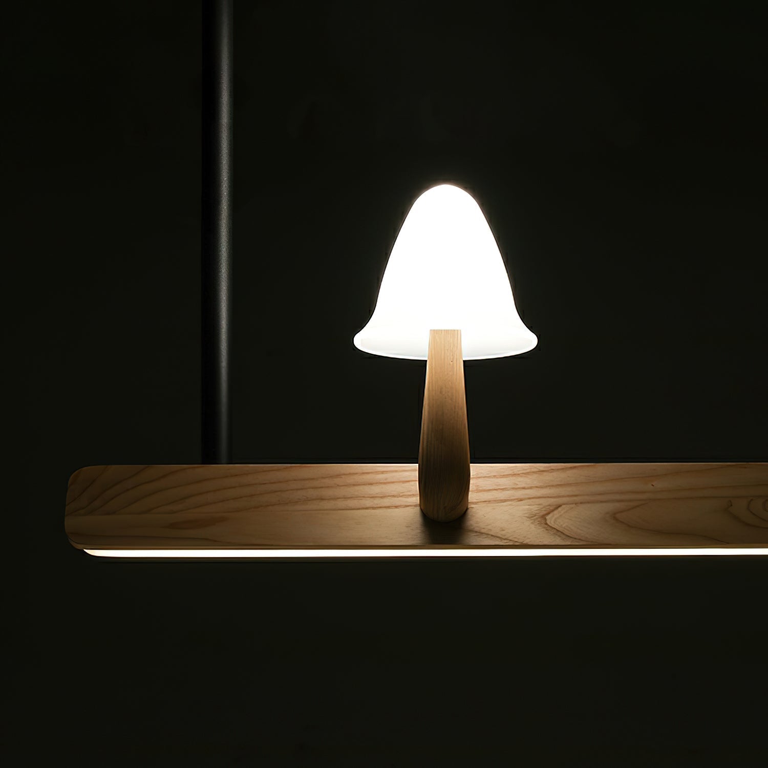 Lustra Chandelier Mushroom Wooden Minimalist Modern-Neutral Decor