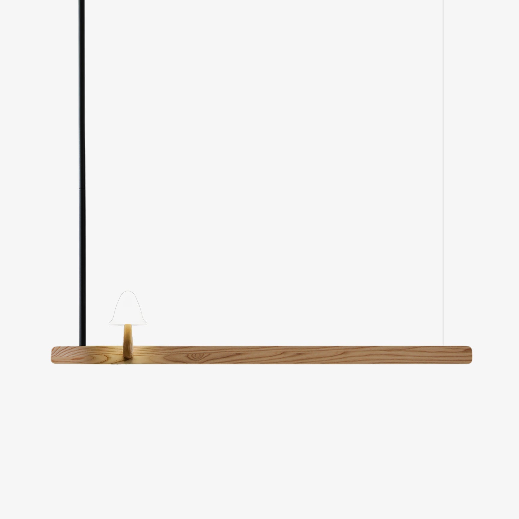 Lustra Chandelier Mushroom Wooden Minimalist Modern-Neutral Decor
